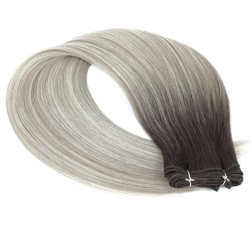 Straight Hair Bundles – Brown & Blonde Heat-Resistant Synthetic Extensions for Women