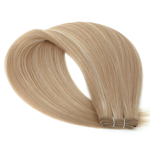 Straight Hair Bundles – Brown & Blonde Heat-Resistant Synthetic Extensions for Women