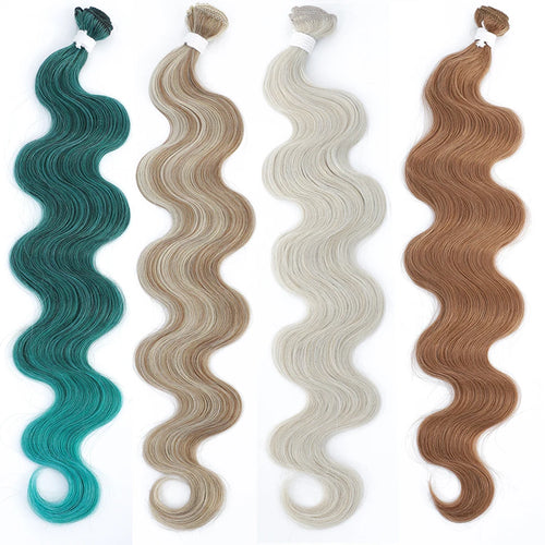 26-Inch Colorful Body Wave Hair Bundles – 613 Piano Blonde Synthetic Hair for Women