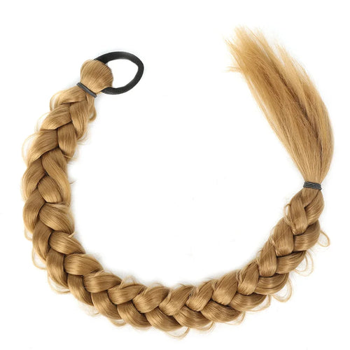24-Inch Synthetic Long Braided Ponytail – High-Temperature Fiber Hair Extension
