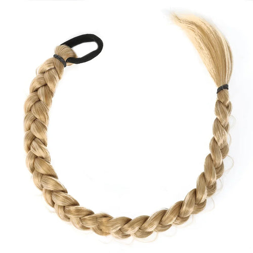 24-Inch Synthetic Long Braided Ponytail – High-Temperature Fiber Hair Extension