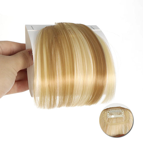 Synthetic Clip-In Air Bangs – Natural-Look Invisible Front Fringe Hairpiece for Women