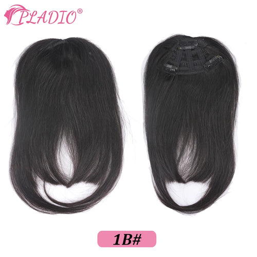 Straight Human Hair Bangs Clip in Hair Extensions 100% Remy Hair Clip On Bangs Fringe 3 Clips Hair Pieces for Women