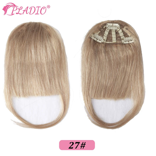Straight Human Hair Bangs Clip in Hair Extensions 100% Remy Hair Clip On Bangs Fringe 3 Clips Hair Pieces for Women