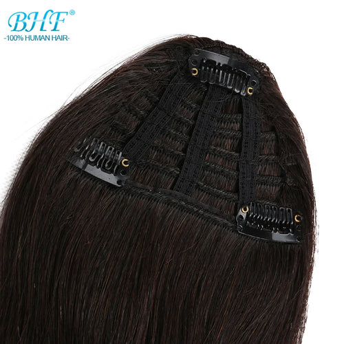 BHF Human Hair Bangs 8inch 20g Front 3 clips in Straight Remy Natural Human Hair Fringe All Colors