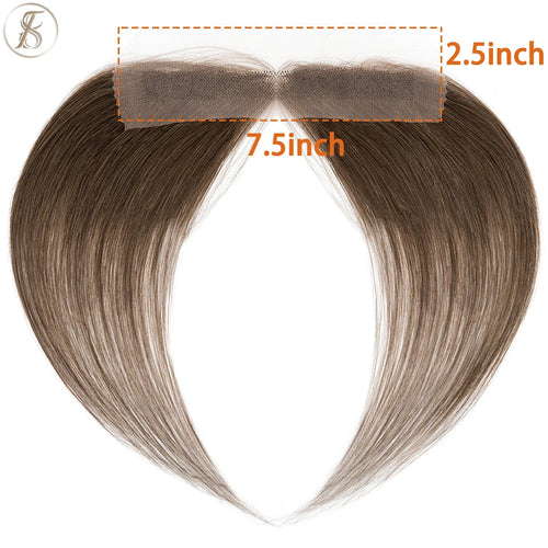 TESS Women Topper Human Hair 10inch Natural Hairline Hair Patch Hair Loss Hand Hook Lace Single Knot Hair Invisible Hairpiece