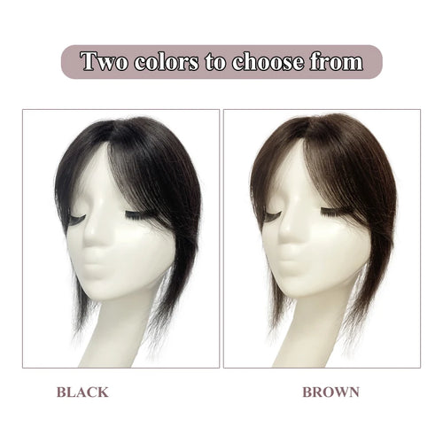 10 inch 100%Human Hair 9*14cm Hairnet Clip in Hair Topper Extension Top Wig Piece for Women with Thinning Hair