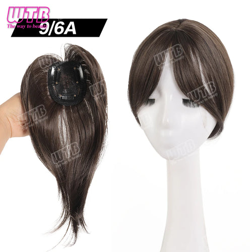 WTB Synthetic Bangs Clip-In Bangs Extension Natural Fake Fringe Topper Hairpiece Invisible Clourse Bangs Covers Hairpieces Hair