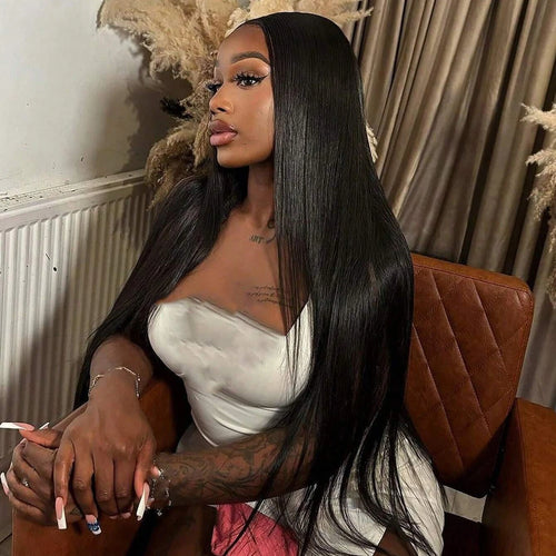 Queen Nala 360 Lace Frontal Straight Human Hair Wigs 30 40 Inch Glueless 7x5 13x4 Human Hair Wigs Ready To Wear Pre Plucked 200%