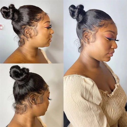 Queen Nala 360 Lace Frontal Straight Human Hair Wigs 30 40 Inch Glueless 7x5 13x4 Human Hair Wigs Ready To Wear Pre Plucked 200%