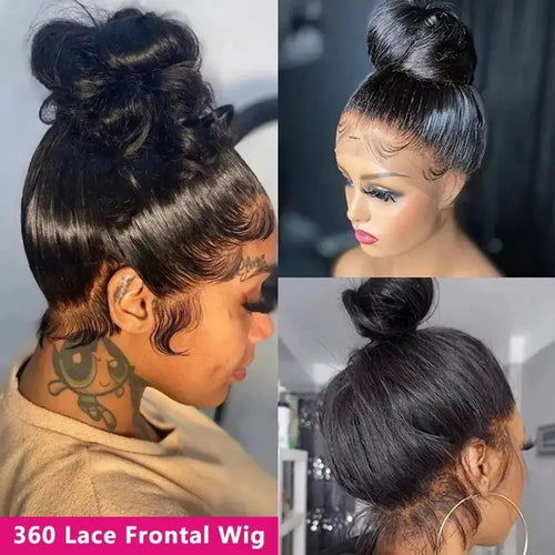 Cur Wig Body Wave 360 Full Lace Front Wig Human Hair Pre Plucked 13x4 HD Lace Frontal Remy Curly Hair Wig Brazilian For Women