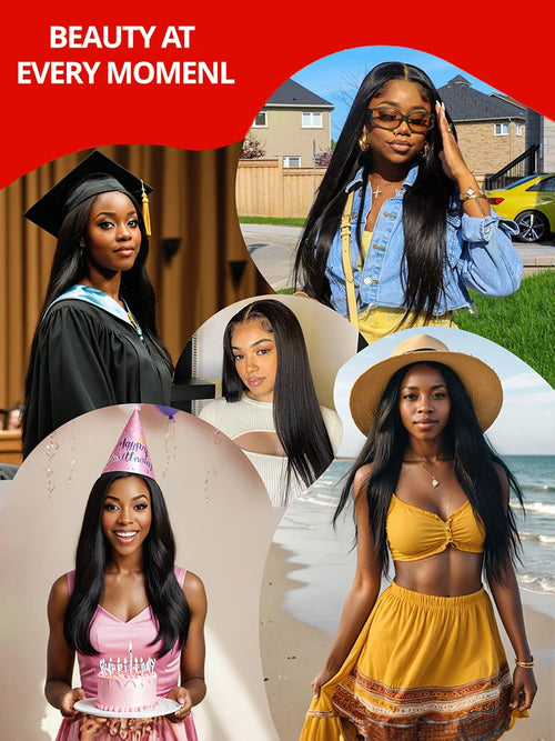 Queen Nala 360 Lace Frontal Straight Human Hair Wigs 30 40 Inch Glueless 7x5 13x4 Human Hair Wigs Ready To Wear Pre Plucked 200%