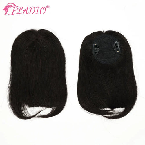 Straight Human Hair Bangs Clip in Hair Extensions 100% Remy Hair Clip On Bangs Fringe 3 Clips Hair Pieces for Women