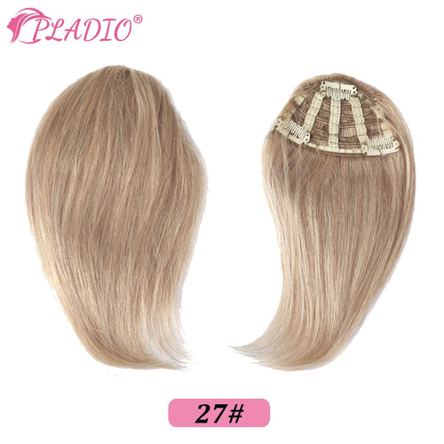 Straight Human Hair Bangs Clip in Hair Extensions 100% Remy Hair Clip On Bangs Fringe 3 Clips Hair Pieces for Women
