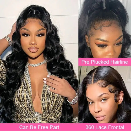 Cur Wig Body Wave 360 Full Lace Front Wig Human Hair Pre Plucked 13x4 HD Lace Frontal Remy Curly Hair Wig Brazilian For Women