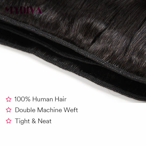 Straight Bundles Human Hair 10-30 Inch Hair Weave Bundles 100% Human Hair Extensions Natural Black Raw Hair Bundles 50G/Pcs