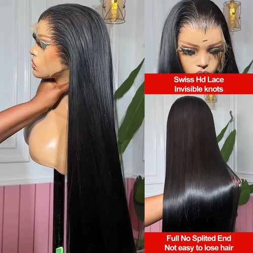 Queen Nala 360 Lace Frontal Straight Human Hair Wigs 30 40 Inch Glueless 7x5 13x4 Human Hair Wigs Ready To Wear Pre Plucked 200%