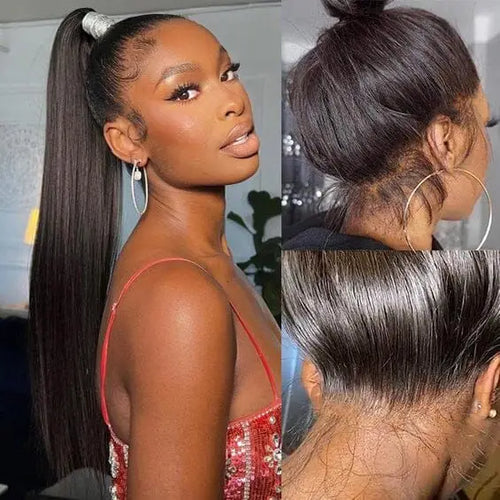 Queen Nala 360 Lace Frontal Straight Human Hair Wigs 30 40 Inch Glueless 7x5 13x4 Human Hair Wigs Ready To Wear Pre Plucked 200%