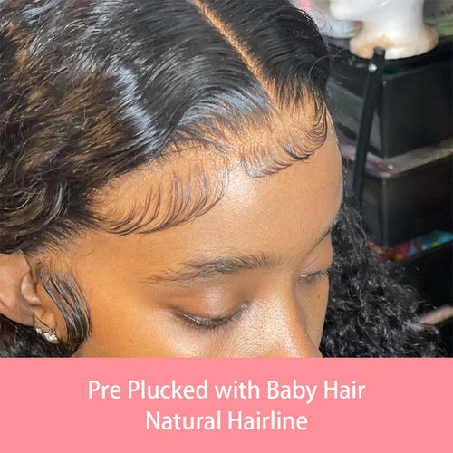 Brazilian Curly Short Bob 13x4 Lace Frontal Wig 200% Density Deep Wave 4x4 Transparent Lace Front Wigs 100% Human Hair For Women