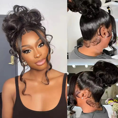 Body Wave 360 HD Full Lace Front Wigs Human Hair Pre Plucked Glueless Wig Invisible Drawstring 100% Brazilian Virgin Human Hair