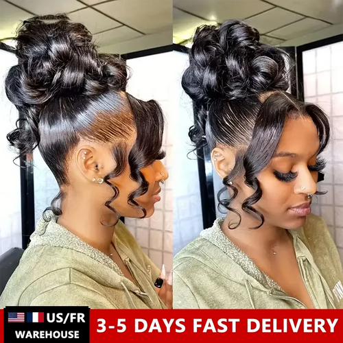 Cur Wig Body Wave 360 Full Lace Front Wig Human Hair Pre Plucked 13x4 HD Lace Frontal Remy Curly Hair Wig Brazilian For Women