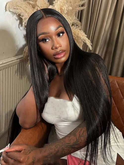 Queen Nala 360 Lace Frontal Straight Human Hair Wigs 30 40 Inch Glueless 7x5 13x4 Human Hair Wigs Ready To Wear Pre Plucked 200%