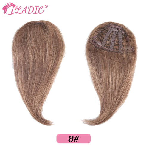 Straight Human Hair Bangs Clip in Hair Extensions 100% Remy Hair Clip On Bangs Fringe 3 Clips Hair Pieces for Women