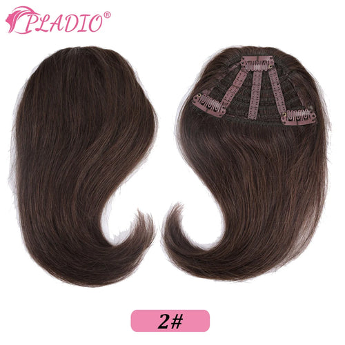 Straight Human Hair Bangs Clip in Hair Extensions 100% Remy Hair Clip On Bangs Fringe 3 Clips Hair Pieces for Women
