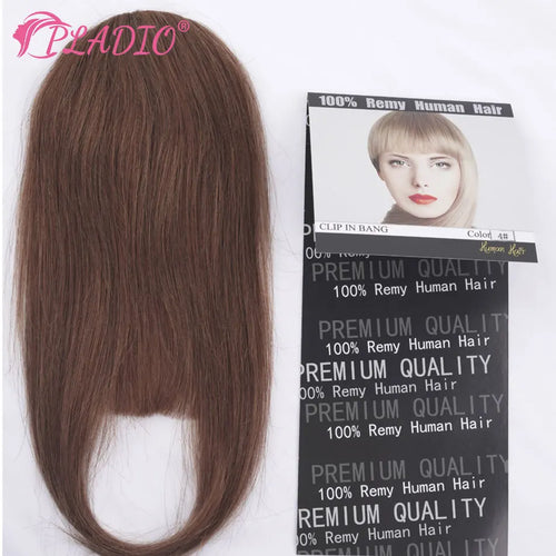 Straight Human Hair Bangs Clip in Hair Extensions 100% Remy Hair Clip On Bangs Fringe 3 Clips Hair Pieces for Women