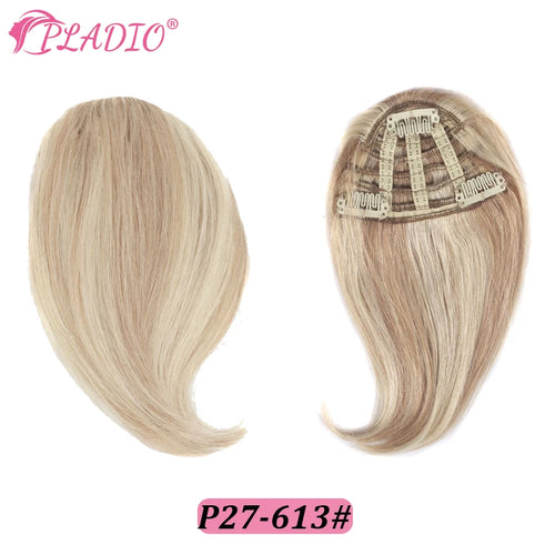 Straight Human Hair Bangs Clip in Hair Extensions 100% Remy Hair Clip On Bangs Fringe 3 Clips Hair Pieces for Women