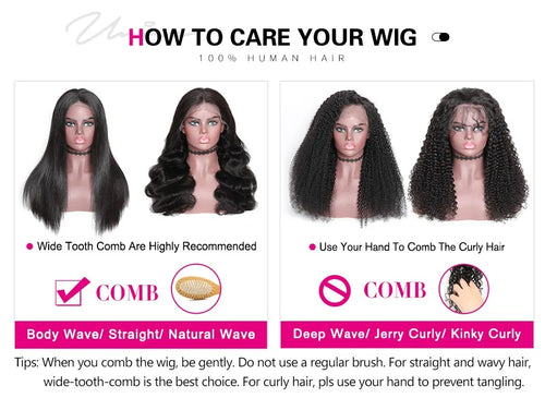 UNice Hair Pre Everything 7x5 13x4 Yaki Straight Wig Pre Plucked Pre Cut Pre Bleached Glueless Wig Human Hair Ready To Wear 150%