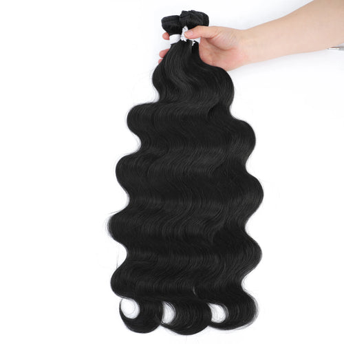 26-Inch Colorful Body Wave Hair Bundles – 613 Piano Blonde Synthetic Hair for Women