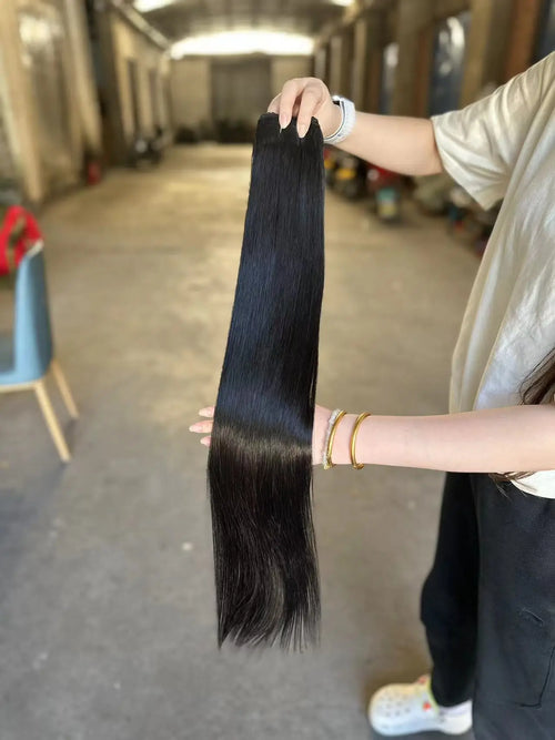 Straight Hair Bundles – Brown & Blonde Heat-Resistant Synthetic Extensions for Women