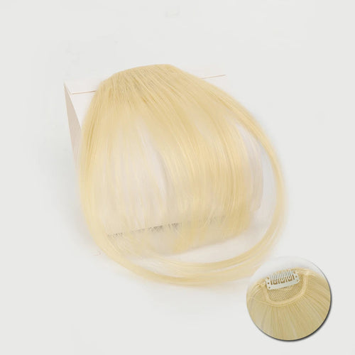 Synthetic Clip-In Air Bangs – Natural-Look Invisible Front Fringe Hairpiece for Women