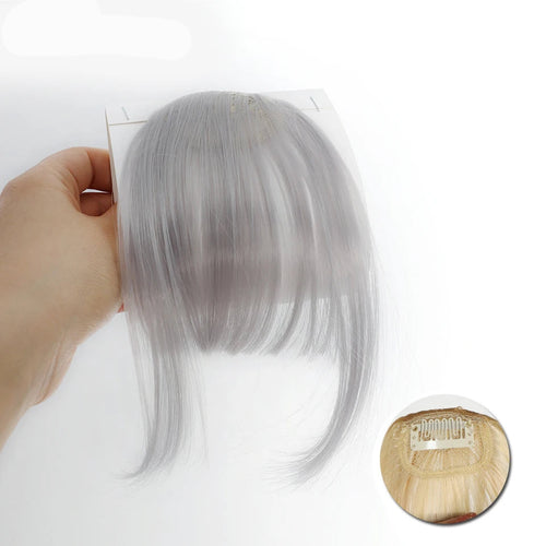 Synthetic Clip-In Air Bangs – Natural-Look Invisible Front Fringe Hairpiece for Women