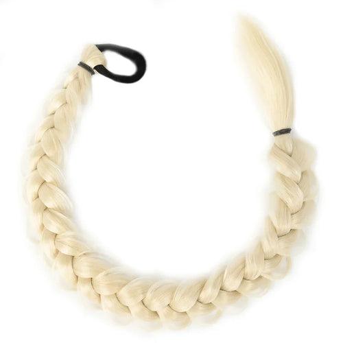 24-Inch Synthetic Long Braided Ponytail – High-Temperature Fiber Hair Extension