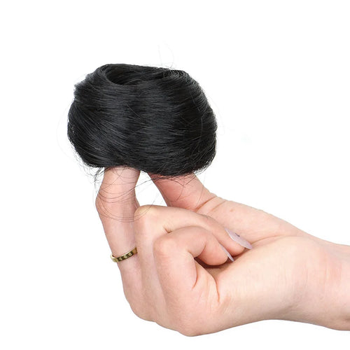 Synthetic Messy Bun Hair Extension – Chignon Style with Mini Rubber Band for Quick Updos
