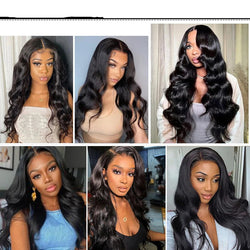 Body Wave Hair Bundles – Natural Black, Brazilian-Style Synthetic Extensions, 1/3/4 Pieces for Women