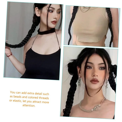 Twist Braided Ponytail Extension – Long Synthetic Hairpiece, 1–2 Piece Set