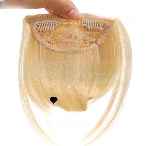 LM Synthetic Blunt Bangs Clip In – Brown 6" Fringe