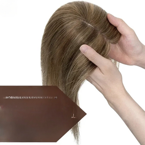 TESS Rajout de Cheveux Naturels pour Femmes – Fait Main 8x10cm