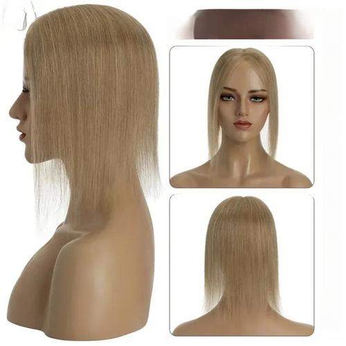 TESS Rajout de Cheveux Naturels pour Femmes – Fait Main 8x10cm