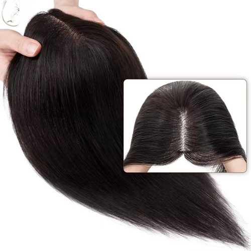 TESS Rajout de Cheveux Naturels pour Femmes – Fait Main 8x10cm