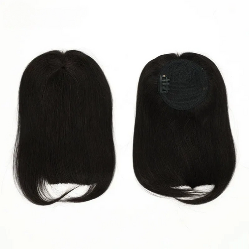 Straight Clip-In Human Hair Bangs – 100% Remy Fringe