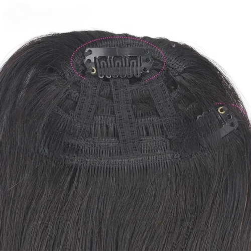 Straight Clip-In Human Hair Bangs – 100% Remy Fringe