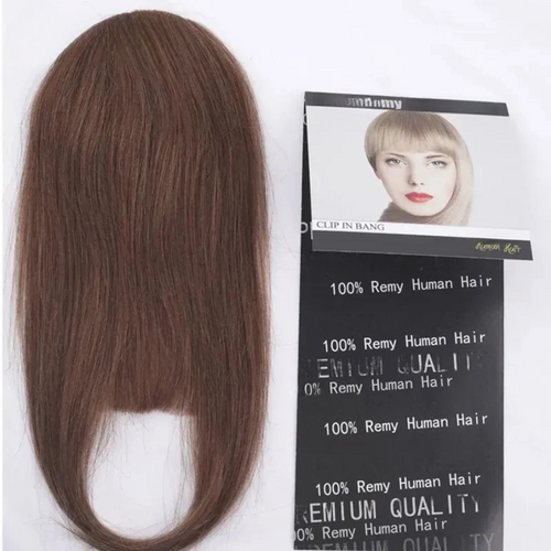 Straight Clip-In Human Hair Bangs – 100% Remy Fringe