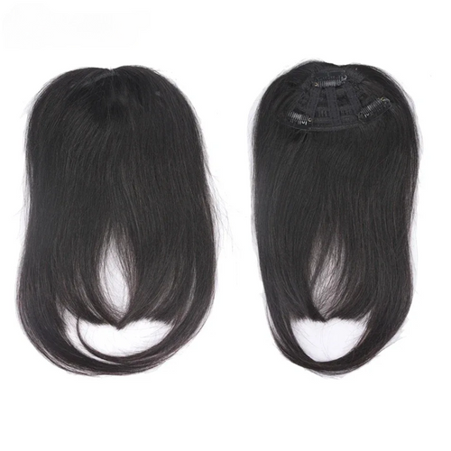 Straight Clip-In Human Hair Bangs – 100% Remy Fringe