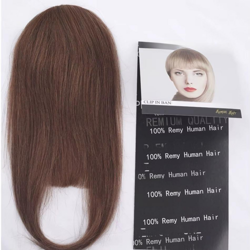 Straight Clip-In Human Hair Bangs – 100% Remy Fringe