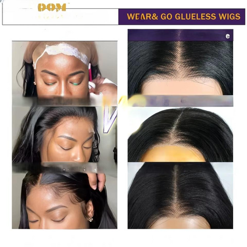 Perruque Ombre Brown synthétique Lace Front – 6x4 Body Wave