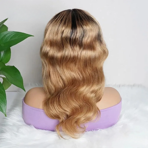 Ombre Miodowy Blond Peruka Body Wave – Indyjskie Włosy Remy